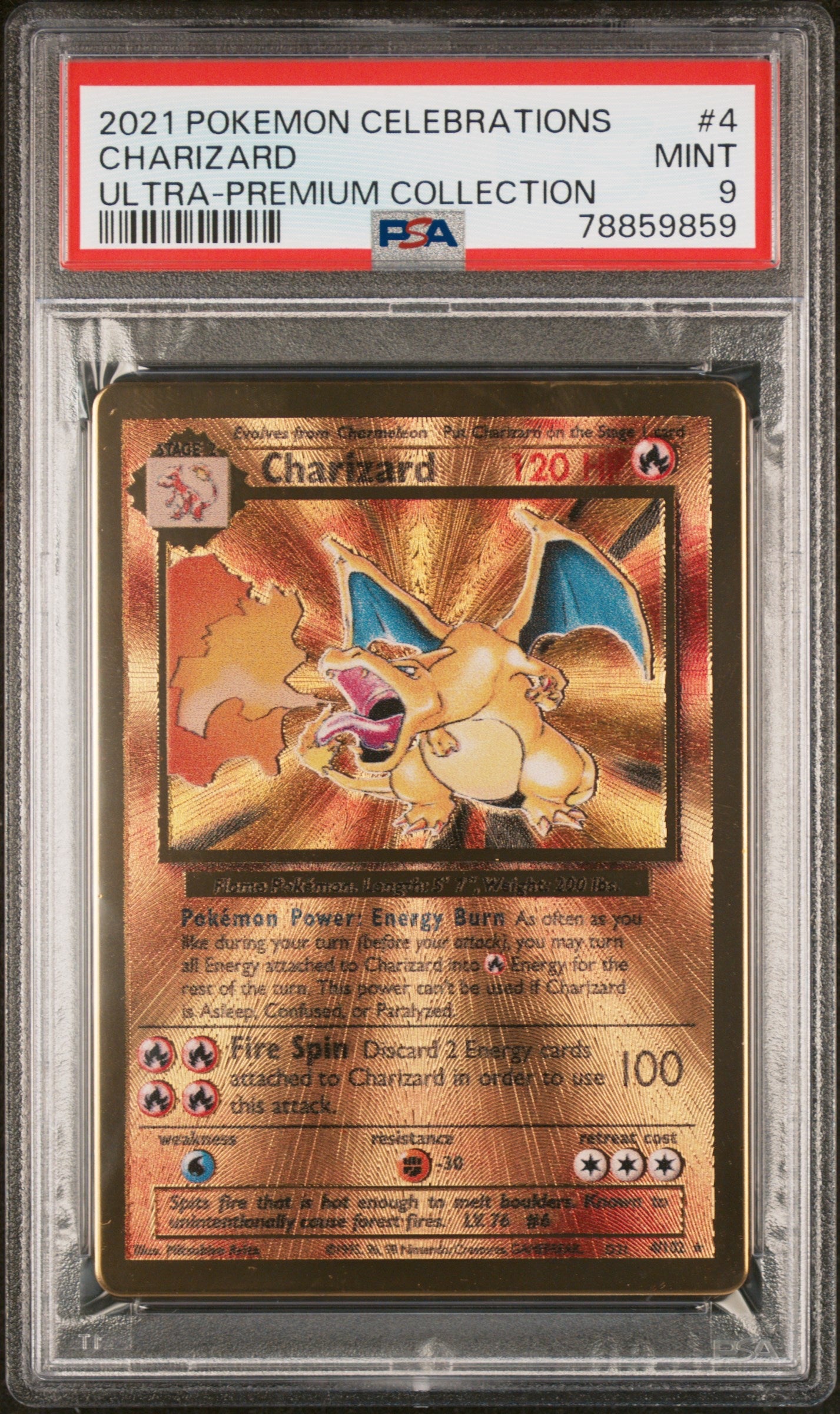 Ultra-Premium Collection Charizard Gold (PSA 9)