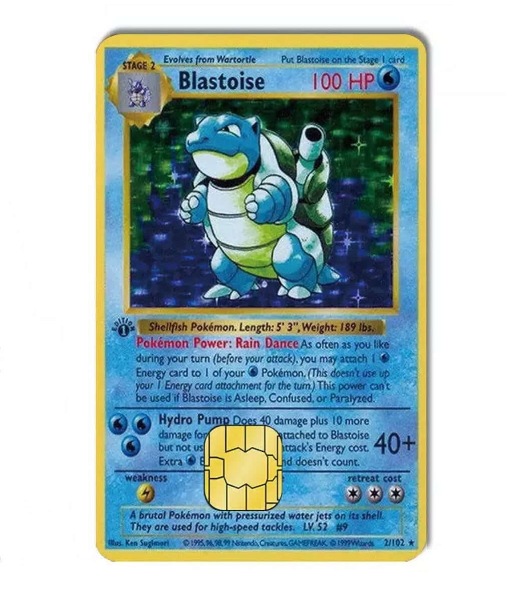 Blastoise Credit Card Decal